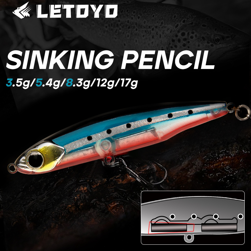 LETOYO Sinking Pencil 17g 12g- - Fishing Lure Spoon ulasan dan harga