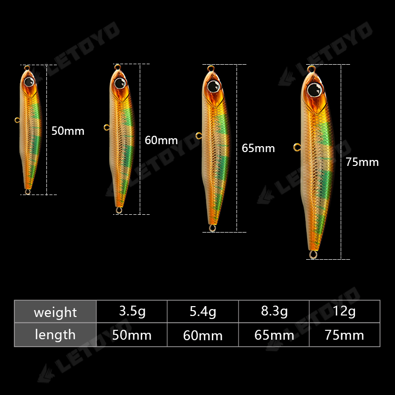 LETOYO Sinking Pencil 17g 12g- - Fishing Lure Spoon ulasan dan harga