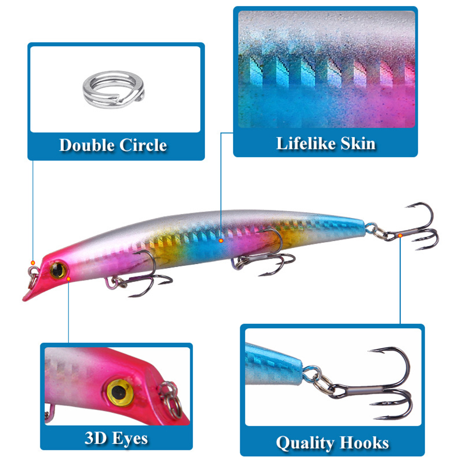 6pcs Crankbaits Fishing Lures  - Fishing Lure Spinnerbait ulasan dan harga