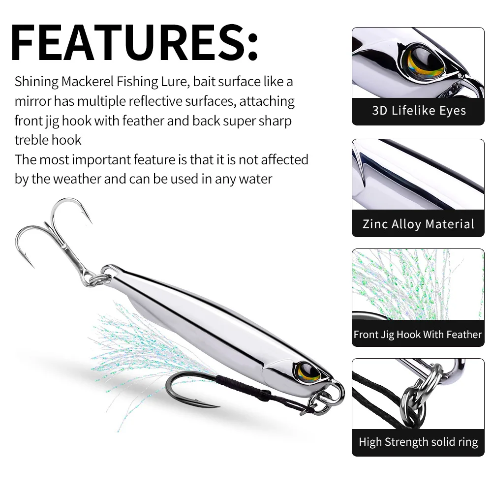 Metal Jig Bait 15g 20g 30g 40g - Fishing Lure Spinnerbait ulasan dan harga